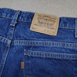 Vintage Levi's 517 Jeans Orange Tab Mens 38(36)x34 Bootcut Denim Made in USA